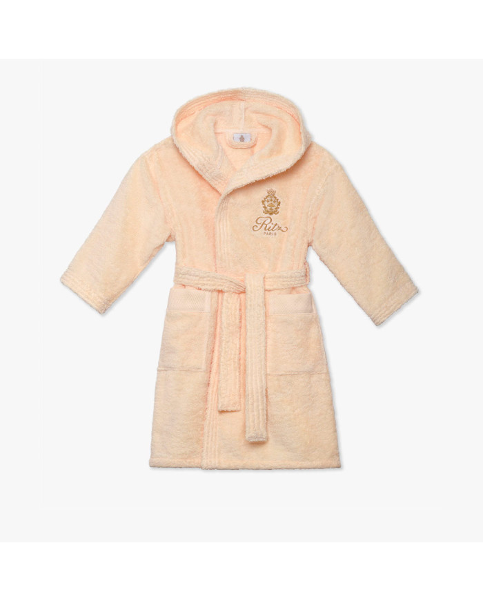 Children's peach bathrobe